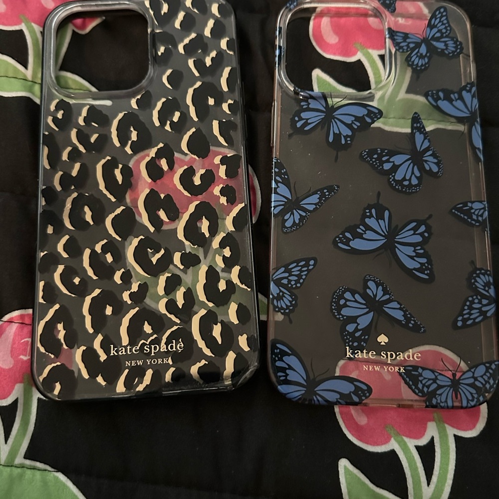 kate spade Leopard and Butterfly Phone Cases